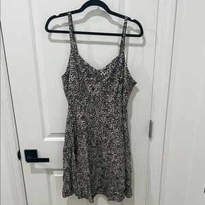 Old Navy Black and White Leopard Print Mini Dress